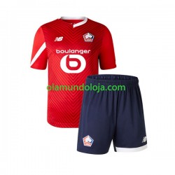 Camisola LOSC Lille Criança Equipamento Primeiro 2023-2024 Manga Curta